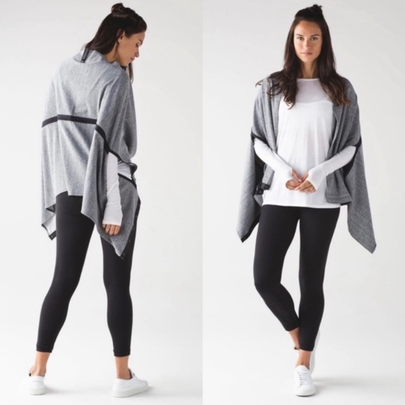 LULULEMON Rulu Scarf - Dark Heather Grey Snap Vinyasa Scarf - One Size EUC - Picture 11 of 16